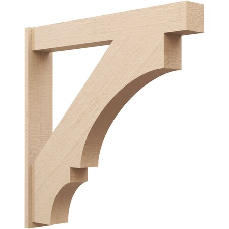 Ekena Millwork 7 1/2-in W x 48-in D x 48-in H Balboa Block Rough Cedar Woodgrain TimberThane Outlooker, Primed Tan OUTUR075X48X48BOA44RCPR